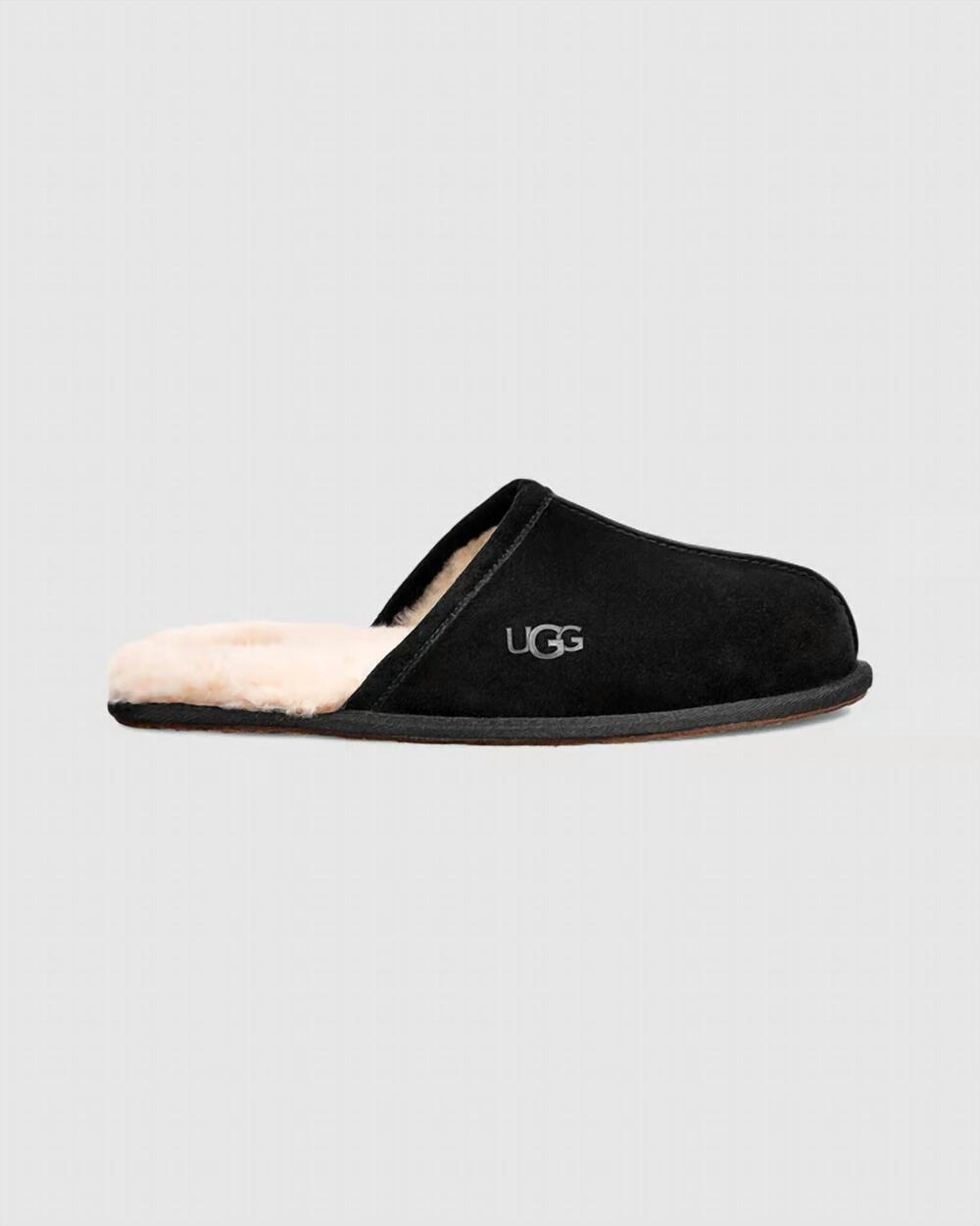 NEW UGG men's scuff suede upper slipper in black